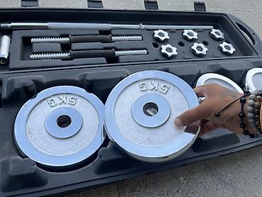 ştanq daşları: Məhsul: 50 kq xrom ştanq və dambıl dəsti (barbell & dumbbell set) — 3