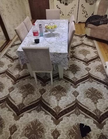 диван бу купить: Yemək otağı üçün masa və 6 ədəd stul dəsti - Düzbucaqlı masa: ağ — 1
