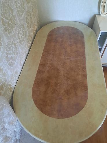 drel dəsti: Qonaq otağı üçün, Yeni, Açılmayan, Oval masa, 6 stul — 2