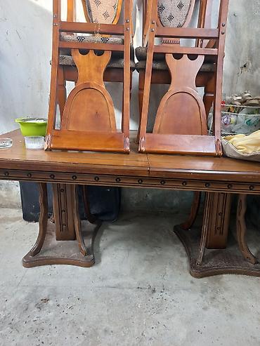 Klassik üslubda yemək və qonaq otağı mebel dəsti 2 kreslo 1 divan -