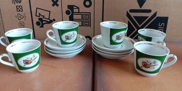 Çay dəstləri və servizlər: Çay dəsti, rəng - Ağ, Farfor, SSRİ
