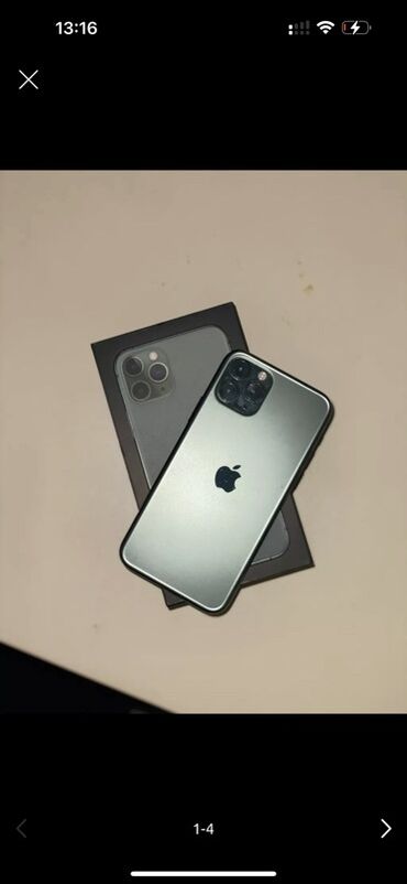 айфон 12 pro max цена бишкек: IPhone 11 Pro Max, Колдонулган, 256 ГБ, Alpine Green, Куту, 78 %
