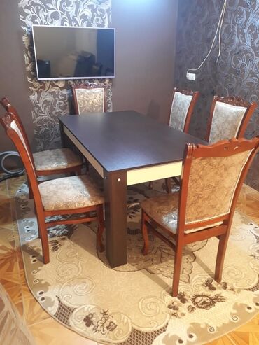 sederek ticaret merkezi stol stul: Qonaq otağı üçün, Dördbucaq masa, 6 stul