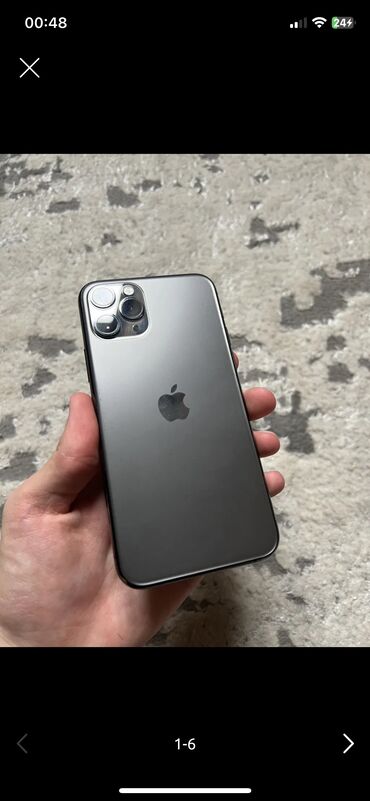 Apple iPhone: IPhone 11 Pro, Б/у, 64 ГБ, Matte Space Gray, Чехол, 82 %