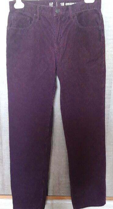 штанишки вельветовые: Джинсы и брюки, цвет - Фиолетовый, Б/у