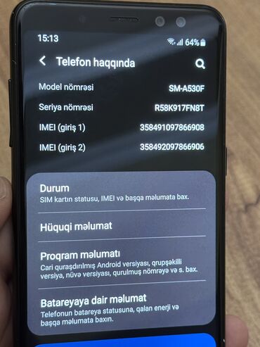 Samsung: Samsung Galaxy A8 2018, 32 GB, rəng - Qara, İki sim kartlı, Barmaq izi, Face ID — 9