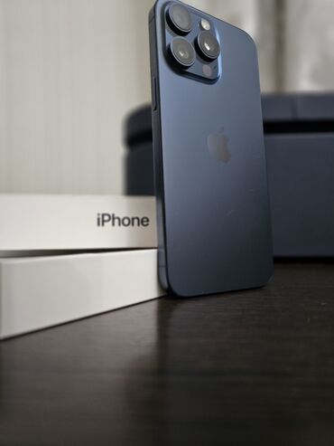 Apple iPhone: IPhone 15 Pro Max, Новый, 256 ГБ, Blue Titanium, Зарядное устройство, Чехол, Кабель, 87 % — 3