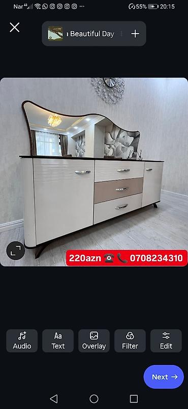 ev mebel: TV altı/jurnal masası kombinə model - Funksional ikiqat istifadə: TV — 9