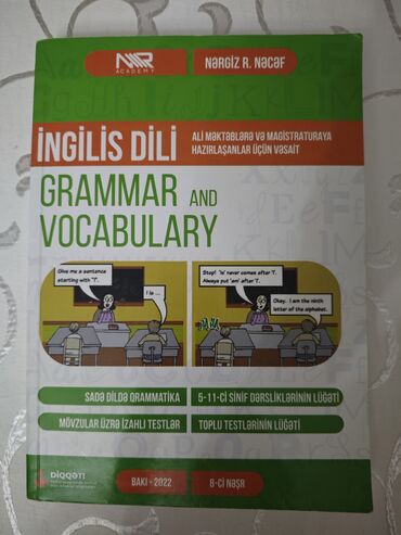 rus dili kitab: Nərgiz Nəcəf ingilis dili qayda və lüğət.istifadə olunmayıb.Ciddi