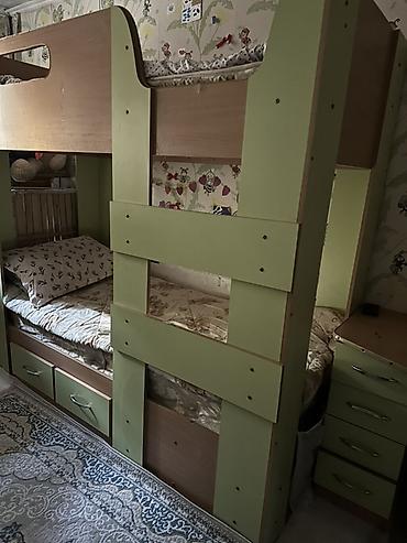 лофтовые столы: Детский комплект мебели «двухъярусная кровать + рабочая зона» - — 1