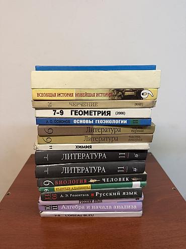 Книги и журналы: Подборка школьных учебников (9–11 классы и др.), преимущественно — 1