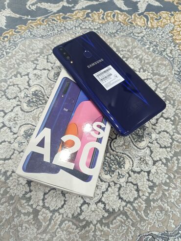 телефон флай 529: Samsung A20s, Б/у, 32 ГБ, цвет - Синий, 2 SIM
