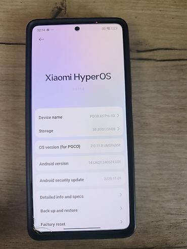 realme note 55: Poco X5 Pro 5G, 256 GB, rəng - Sarı, Barmaq izi — 4