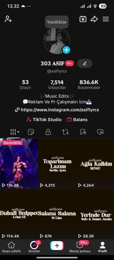 yeni model qızıl dəstlər: Tik Tok Hesabi Saltir 80 Manat Aktiv Hesabdi Global Pul Qazanmaq olar