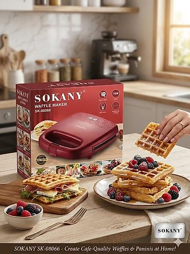 Вафельница SOKANY SK-08066 - Мощность: 750 Вт - Индикаторный