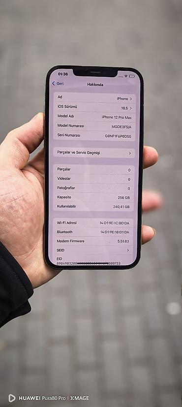 iphone case: IPhone 12 Pro Max, 256 GB, Matte Gold, Zəmanət, Sənədlərlə, Face ID — 5
