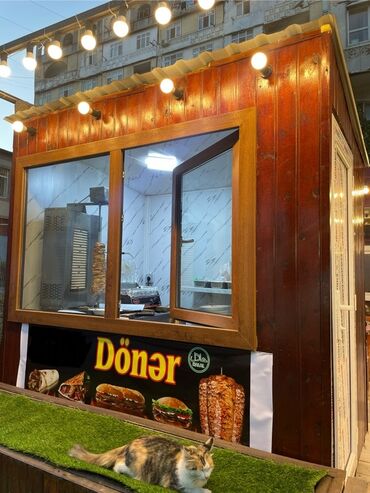 Gözəllik və estetika avadanlığı: Döner satışı üçün hazır mini köşk - Dönerxana tipli taxta fasadlı