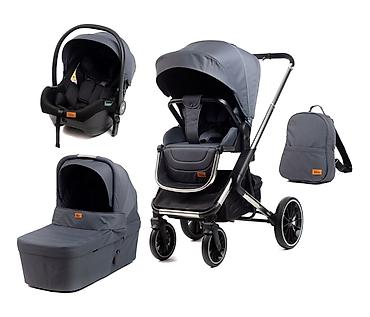 starke 2022: BBO kolica za bebe 3u1 FlexiTrio – GREY (SKU: 6567-GREY-80) Kompletan — 4