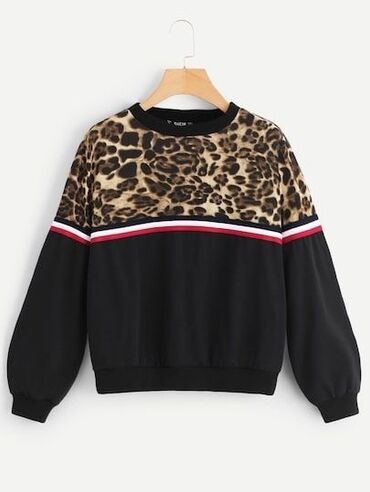 trenerke 3xl: XL (EU 42), Leopard, krokodil, zebra, Jednobojni, bоја - Crna