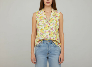 bluzki na krótki rękaw damskie: Women's blouse, size M
