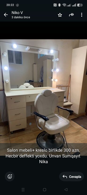 ролики для кресла: Salon mebeli+ kreslo birlikde 300 azn. Hecbir deffekti yoxdu. Unvan