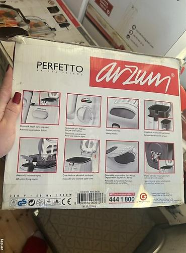 next 2000: Arzum Perfetto AR205 fritöz - Güc: 2000 W - Yağ həcmi: 2.5 litr — 2