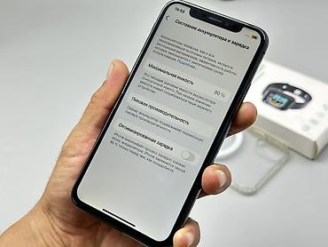 Уюлдук телефондор жана аксессуарлар: IPhone X, Колдонулган, 64 ГБ, Кара, Каптама, 90 % — 7