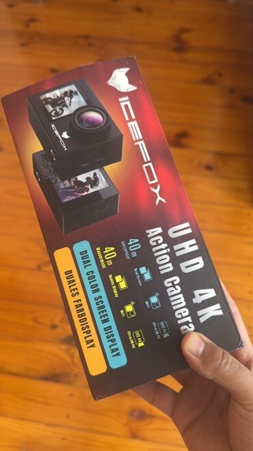 aksiyon kamerası: ICEFOX brendinə məxsus UHD 4K aksiyon kamerası. 40 metrədək su