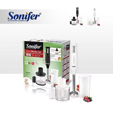 Sonifer Hand Blender Set 3‑in‑1, model SF‑8025 Xüsusiyyətlər: - 3