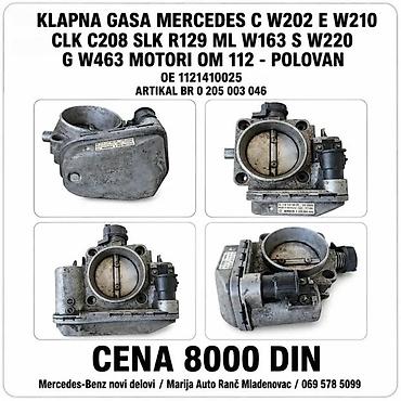 karburator: KLAPNA GASA MERCEDES C E CLK SLK ML S G SPRINTER VITO OM 111 | — 4