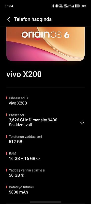 vivo x90 pro: Vivo X200, 512 GB, rəng - Qara, İki sim kartlı — 10