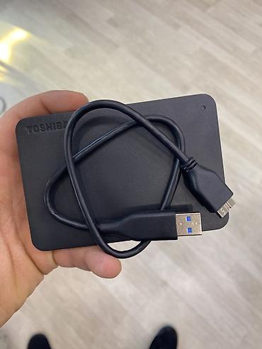 Комплектующие для ноутбуков: Toshiba Portativ Xarici Sərt Disk (HDD) Heç istifadə edilməyib sadəcə — 1