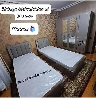 carpayi gence: 2 təknəfərlik çarpayı, Dolab, Yeni — 1