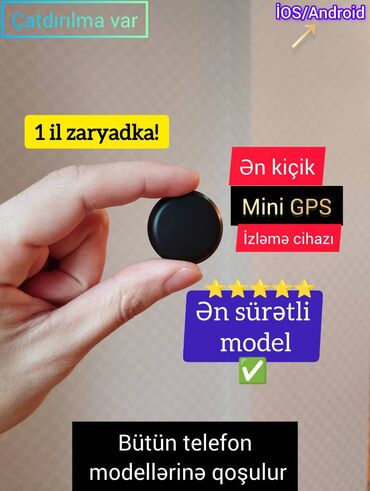 GPS naviqatorlar: Mini GPS İzləmə cihazı! Bu model ən sürətli işləyən modeldir, 1 il