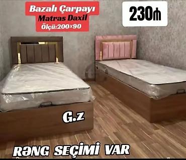 taxt qravat: Yeni, Təknəfərlik çarpayı, Bazalı, Matras ilə, Siyirməsiz — 1