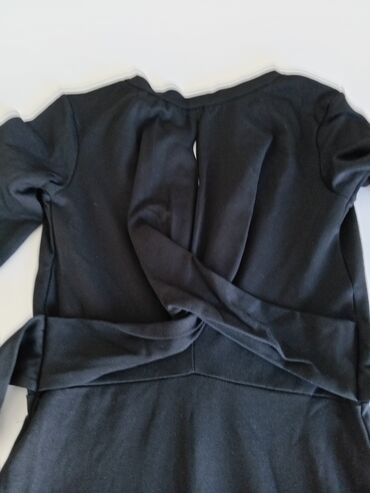 plisirane duge haljine: S (EU 36), bоја - Crna, Dugih rukava