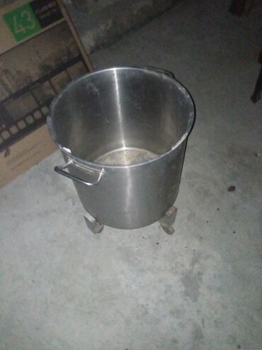 Tava-qazan dəstləri: Qazan, rəng - Gümüşü, Paslanmayan polad, Türkiyə — 14