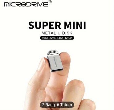 Flash kartlar: Microdrive Mini Usb 128 Gb Bu balaca fləşkart böyük yaddaşa sahibdir