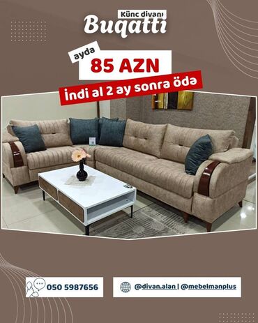 Divanlar: Künc divan, Yeni, Açılan, Bazalı, Parça, Çatdırılma yoxdur — 10