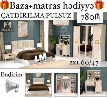 taxt yatag: *Yataq dəsti* *Sifarişlə və yeni* Qiymət : *780₼* Dəstə daxildir