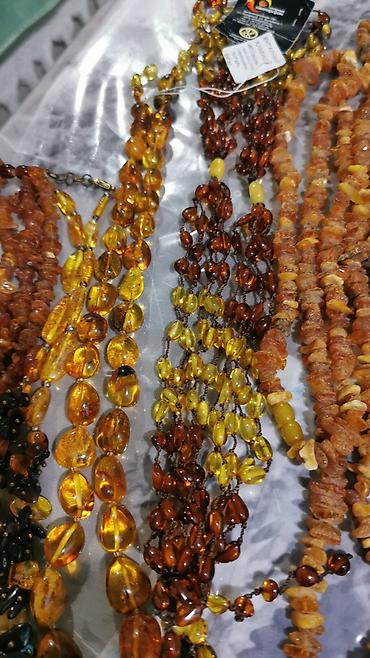 Aksesuarlar: Təbii kəhrəba bəzək əşyaları kolleksiyası - Kəhrəba boyunbağılar — 4