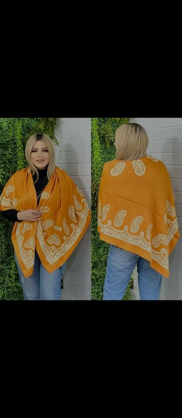 Baş geyimləri: Keyfiyyətli Ipək Kəlağayılar 25azn Razmeri 140/140sm Kenarlari tikisli — 7