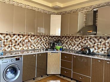 qaz şkafı: Mətbəx mebeli dəsti – L formalı, yuxarı-aşağı dolablarla komplekt — 3