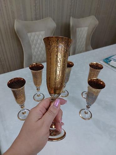 Дом и сад: Бокалы, цвет - Золотой, Стекло, Набор из 6 шт. — 2