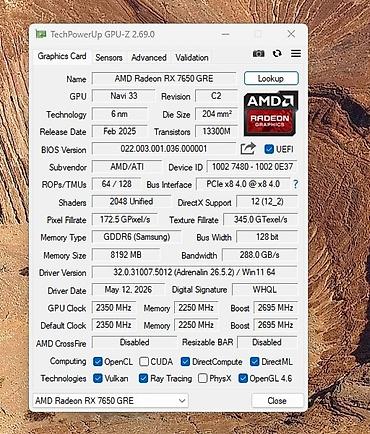 rx 6950xt: Видеокарта для ПК, Б/у, AMD, Radeon RX, 8 ГБ — 8