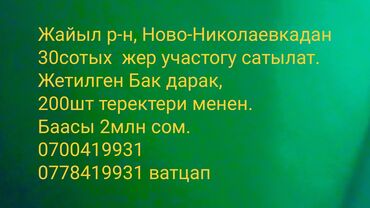 кок жар ж м: 30 соток, Айыл чарба үчүн, Кызыл китеп