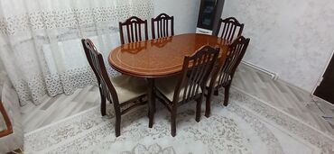 işlənmiş stol stul dəsti sumqayit: Qonaq otağı üçün, İşlənmiş, Açılmayan, Oval masa, 6 stul, Malayziya