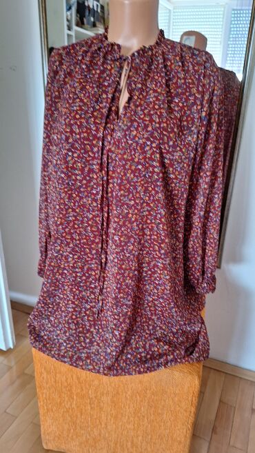 trikotaža haljine: Lc Waikiki L (EU 40), color - Burgundy, Other style, Long sleeves