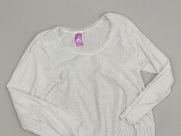 sweterkowa bluzki z krótkim rękawem: White, Women`s sweater, size M