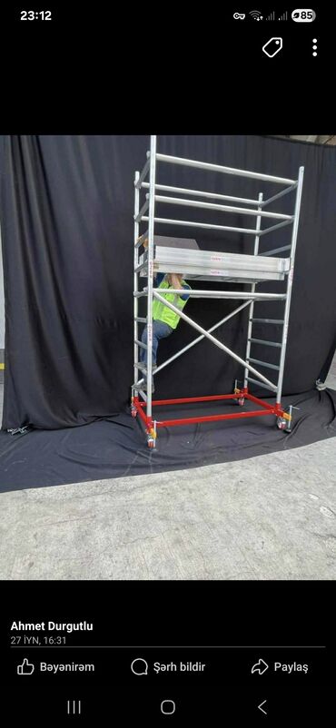 Nərdivanlar: Teleskopik nərdivan, müxtəlif hündürlüklərdə işləmək üçün ideal olan — 2